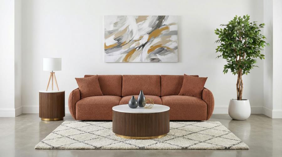 Elysia Coral Chenille Upholstered Modular Lounge Sofa by Coaster at Eve Furniture