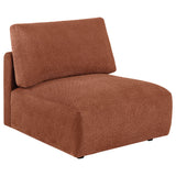 Elysia Coral Fabric Upholstered Modular Armless Chair