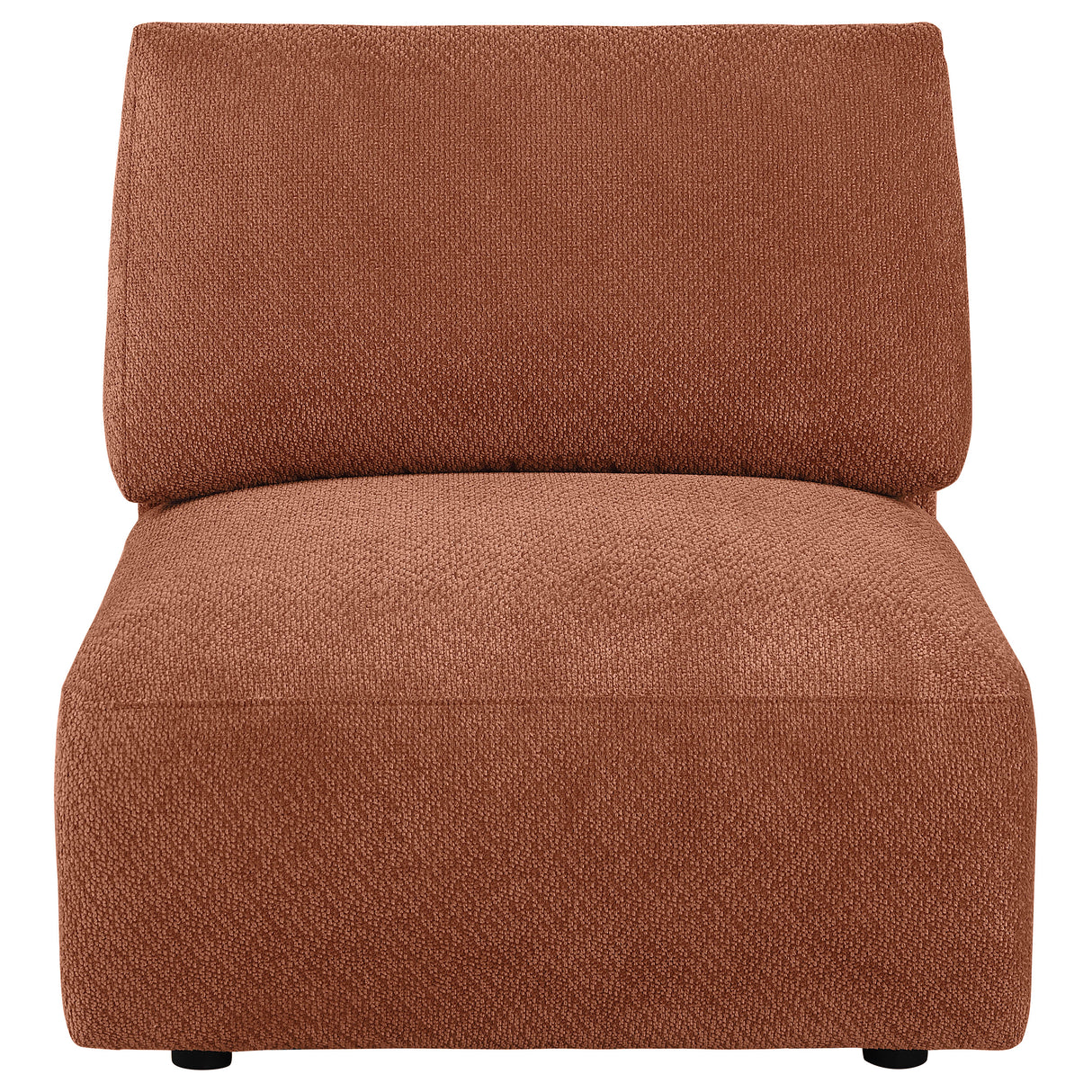 Elysia Coral Fabric Upholstered Modular Armless Chair