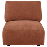 Elysia Coral Fabric Upholstered Modular Armless Chair