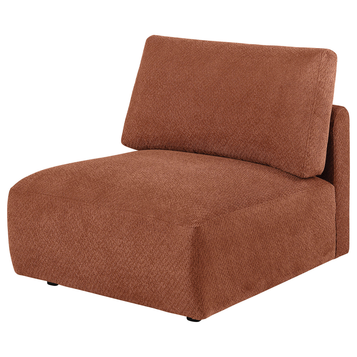 Elysia Coral Fabric Upholstered Modular Armless Chair