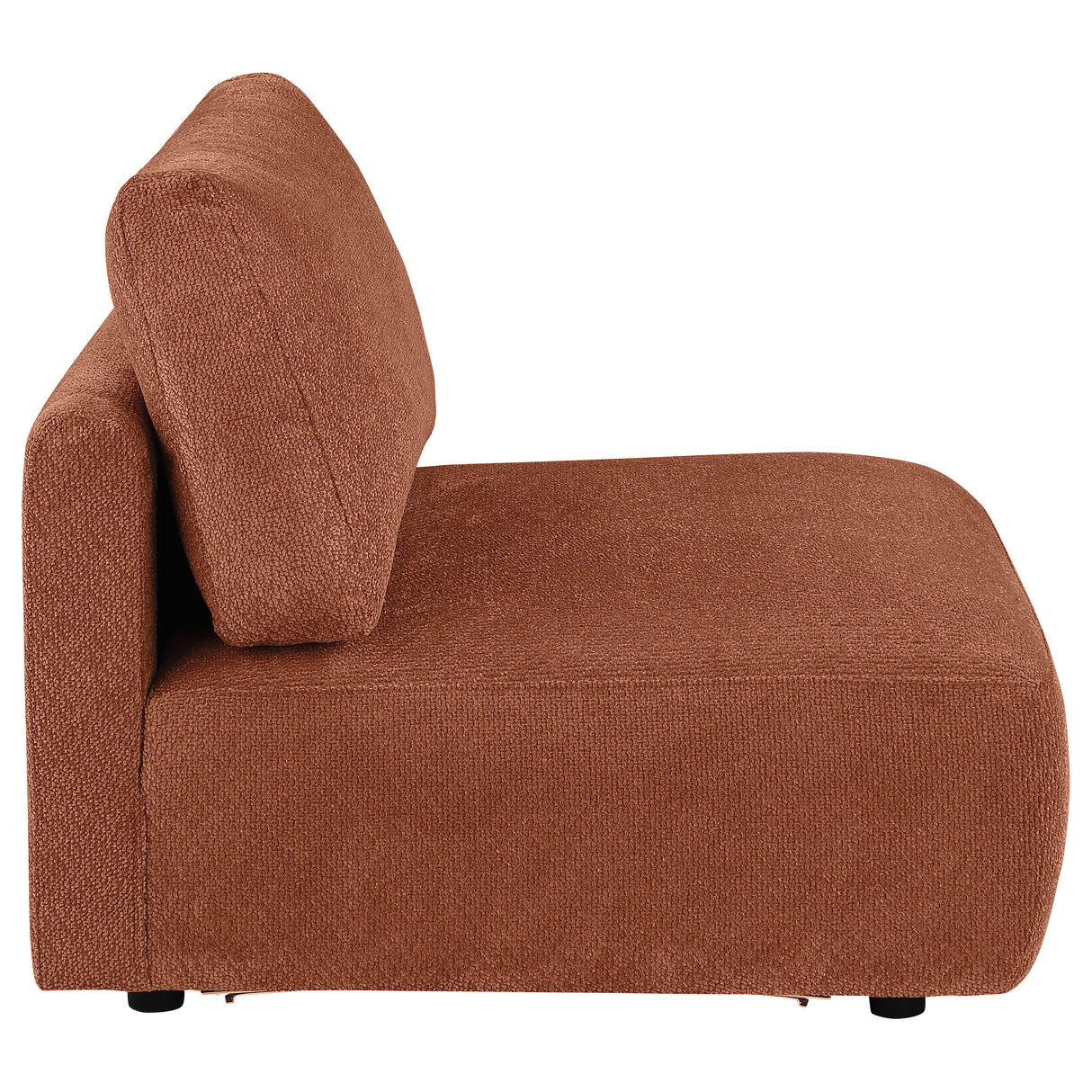 Elysia Coral Fabric Upholstered Modular Armless Chair