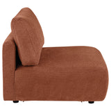 Elysia Coral Fabric Upholstered Modular Armless Chair