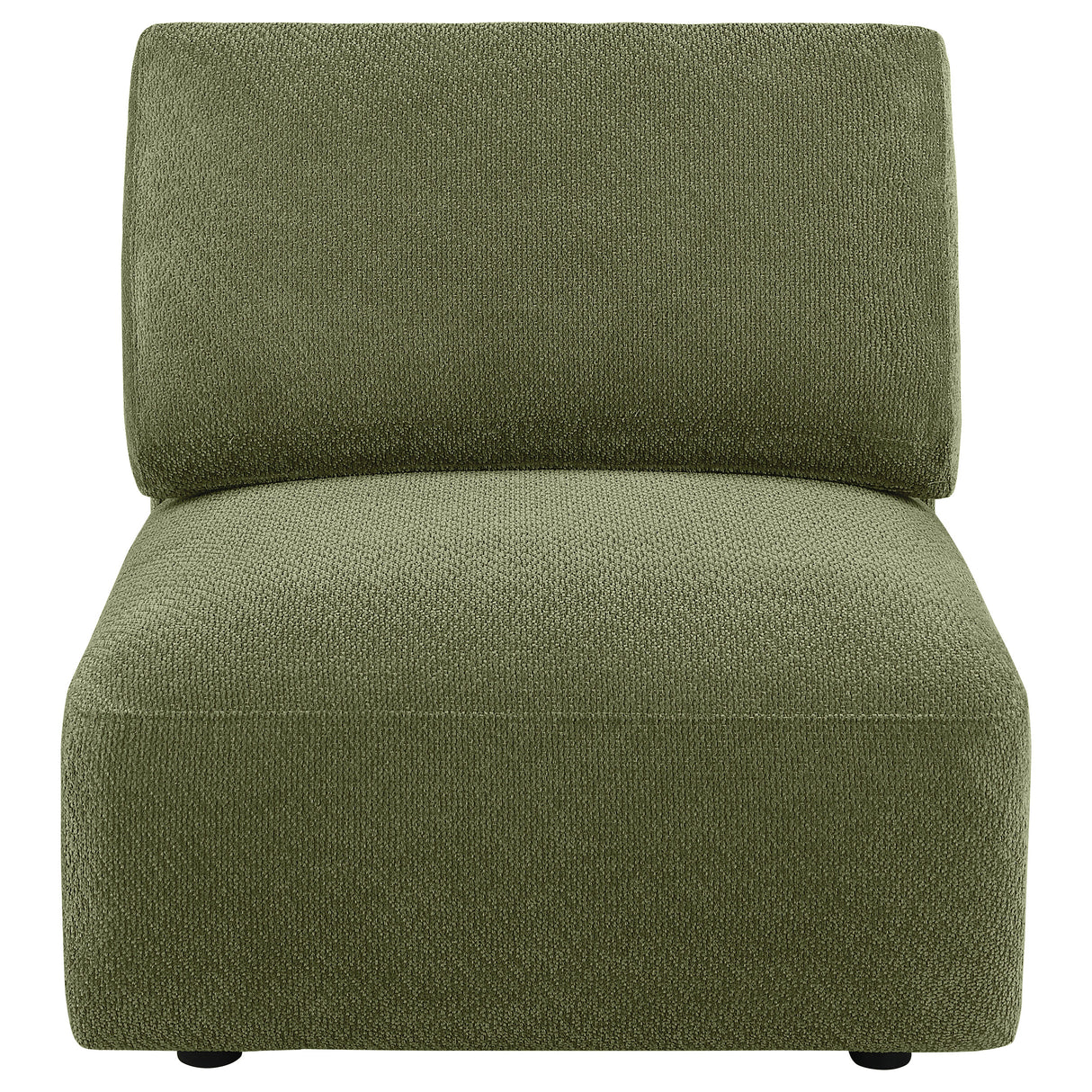 Elysia Green Fabric Upholstered Modular Armless Chair
