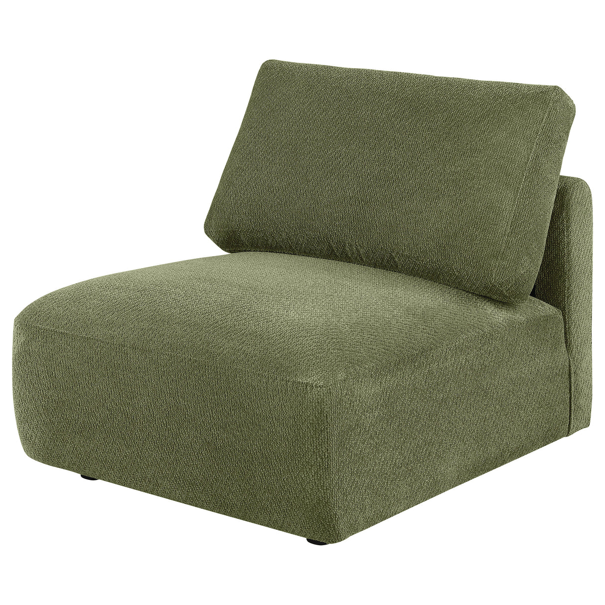 Elysia Green Fabric Upholstered Modular Armless Chair