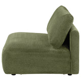 Elysia Green Fabric Upholstered Modular Armless Chair