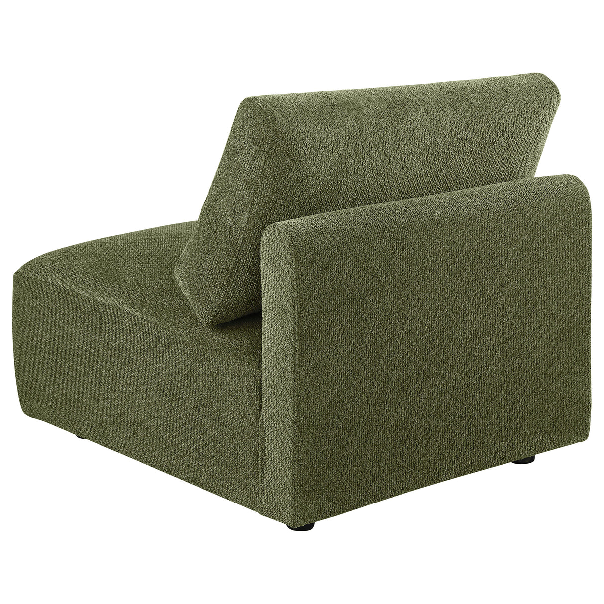 Elysia Green Fabric Upholstered Modular Armless Chair