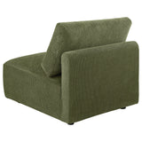 Elysia Green Fabric Upholstered Modular Armless Chair