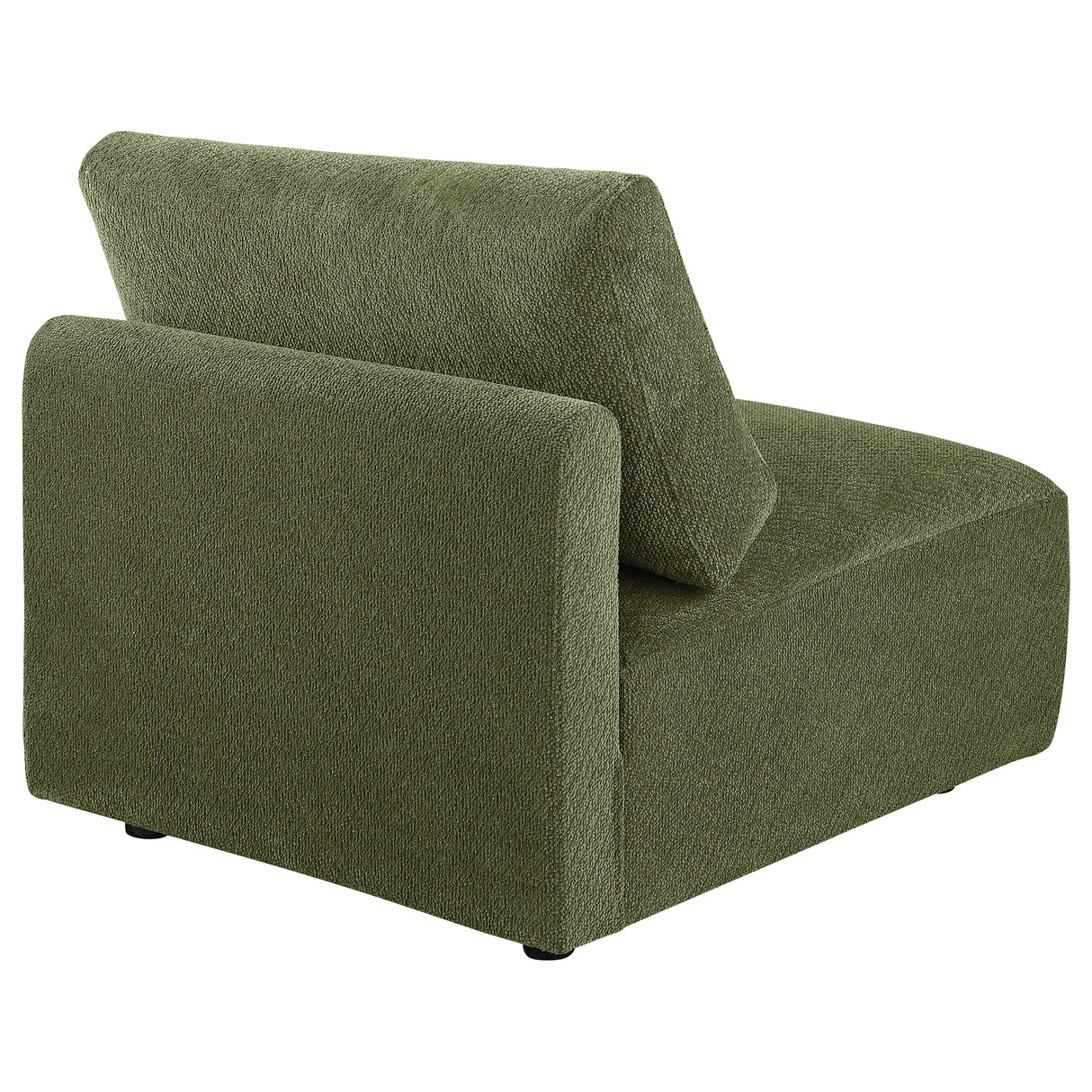 Elysia Green Fabric Upholstered Modular Armless Chair