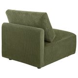 Elysia Green Fabric Upholstered Modular Armless Chair