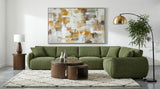 Elysia Green Fabric Upholstered Modular Armless Chair