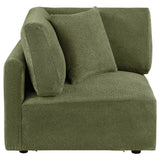 Elysia Green Fabric Upholstered Modular Corner Chair