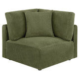 Elysia Green Fabric Upholstered Modular Corner Chair