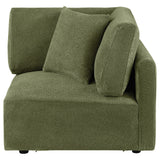 Elysia Green Fabric Upholstered Modular Corner Chair