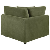Elysia Green Fabric Upholstered Modular Corner Chair