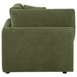 Elysia Green Fabric Upholstered Modular Corner Chair