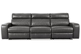 Samperstone Gray 3-Piece Power Reclining Sectional Sofa