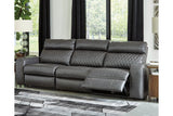 Samperstone Gray 3-Piece Power Reclining Sectional Sofa