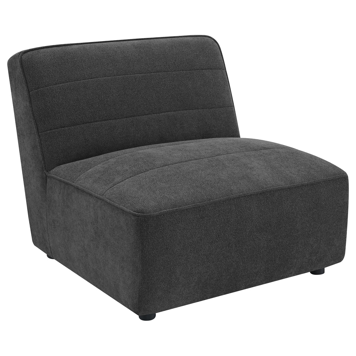Sunny Dark Charcoal Upholstered Armless Chair