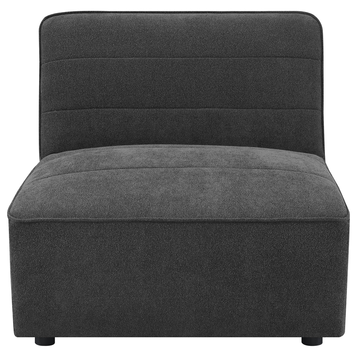 Sunny Dark Charcoal Upholstered Armless Chair