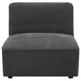 Sunny Dark Charcoal Upholstered Armless Chair