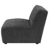 Sunny Dark Charcoal Upholstered Armless Chair