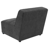 Sunny Dark Charcoal Upholstered Armless Chair