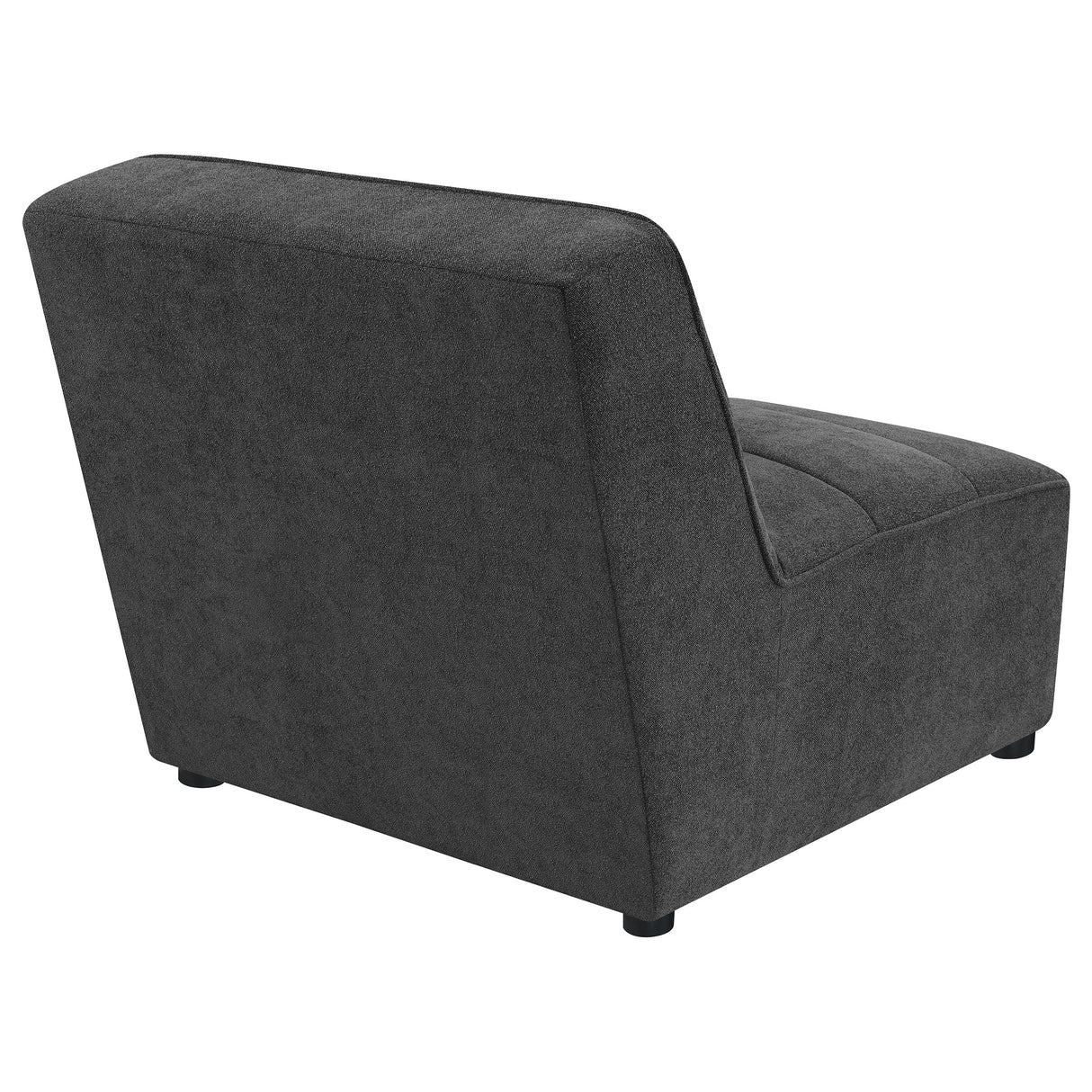 Sunny Dark Charcoal Upholstered Armless Chair