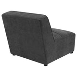Sunny Dark Charcoal Upholstered Armless Chair