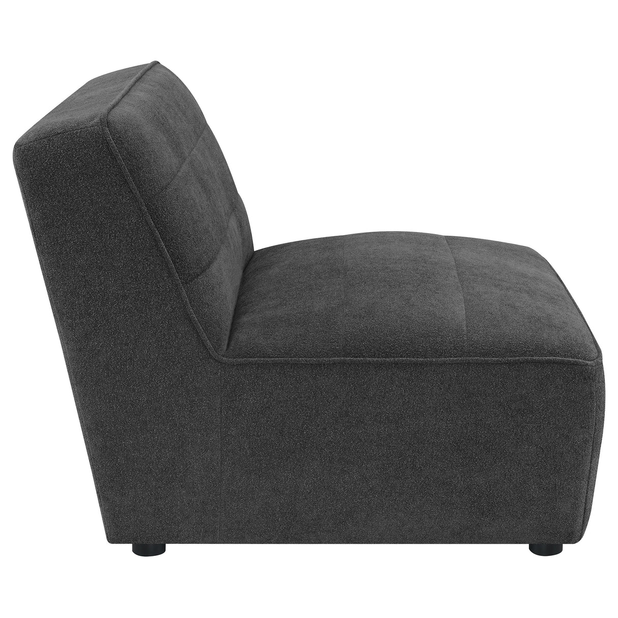Sunny Dark Charcoal Upholstered Armless Chair