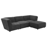 Sunny Dark Charcoal Upholstered Armless Chair
