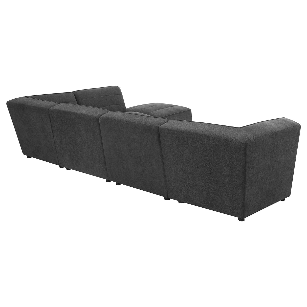 Sunny Dark Charcoal Upholstered Armless Chair