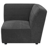 Sunny Dark Charcoal Upholstered Corner Chair