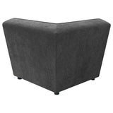 Sunny Dark Charcoal Upholstered Corner Chair