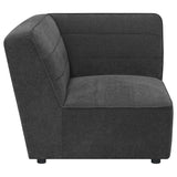 Sunny Dark Charcoal Upholstered Corner Chair