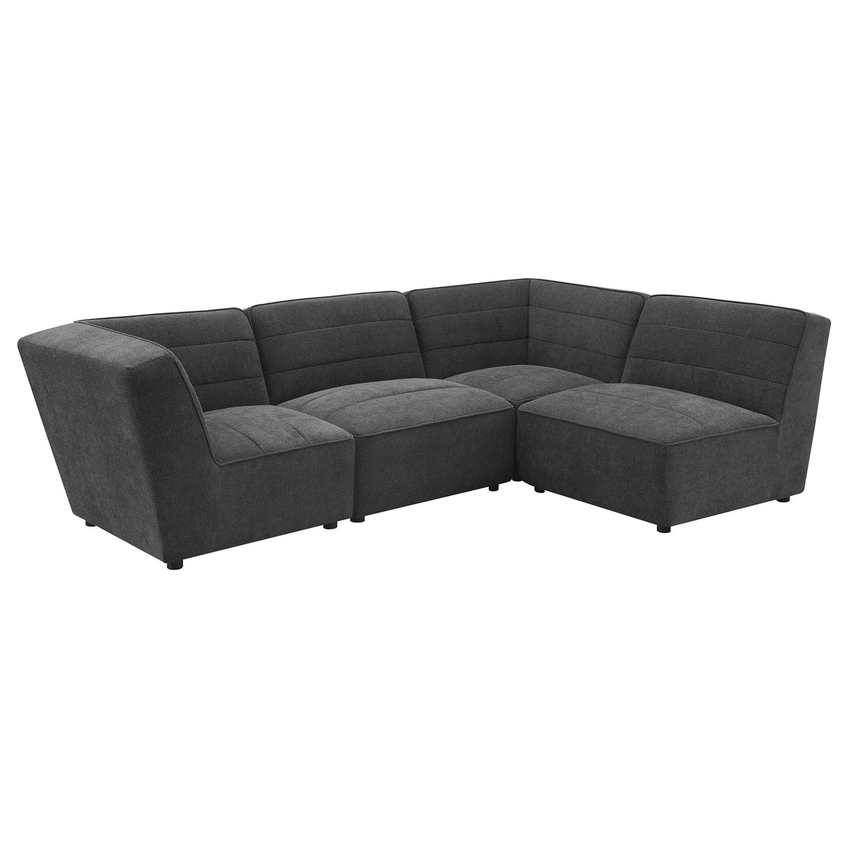 Sunny Dark Charcoal Upholstered Corner Chair