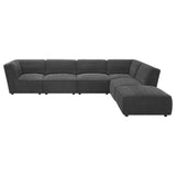 Sunny Dark Charcoal Upholstered Corner Chair