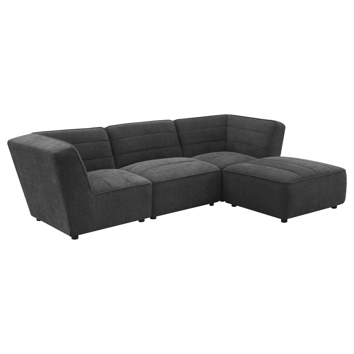 Sunny Dark Charcoal Upholstered Corner Chair
