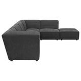 Sunny Dark Charcoal Upholstered Corner Chair