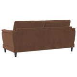 Selma Rust 2-Piece Velvet Upholstered Crescent Arm Living Room Set