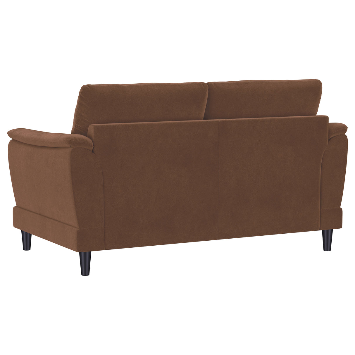 Selma Rust 2-Piece Velvet Upholstered Crescent Arm Living Room Set