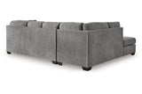 Marleton Gray 2-Piece LAF Sleeper Sectional with Chaise