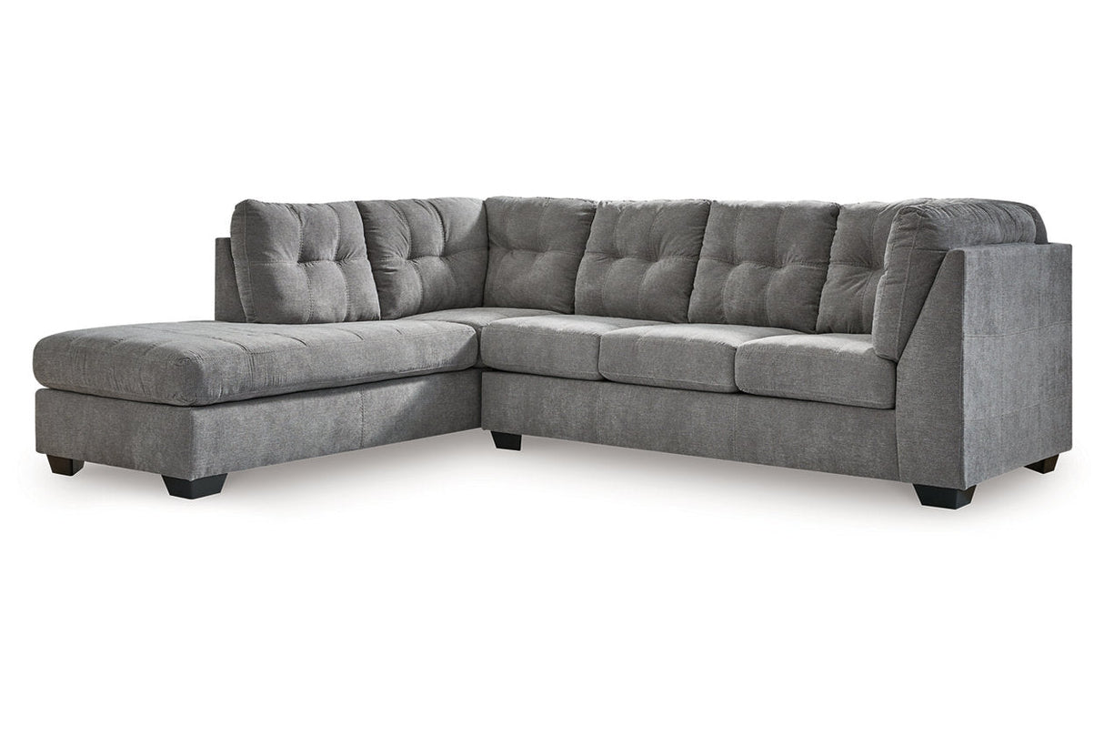 Marleton Gray 2-Piece LAF Sleeper Sectional with Chaise