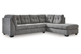 Marleton Gray 2-Piece RAF Sleeper Sectional with Chaise