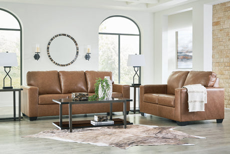 Bolsena Caramel Sofa and Loveseat