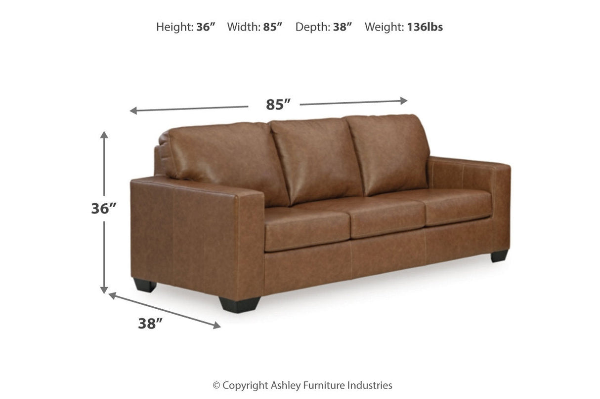 Bolsena Caramel Sofa, Loveseat and Recliner