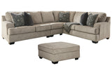 Bovarian Stone 3-Piece Sectional with Ottoman