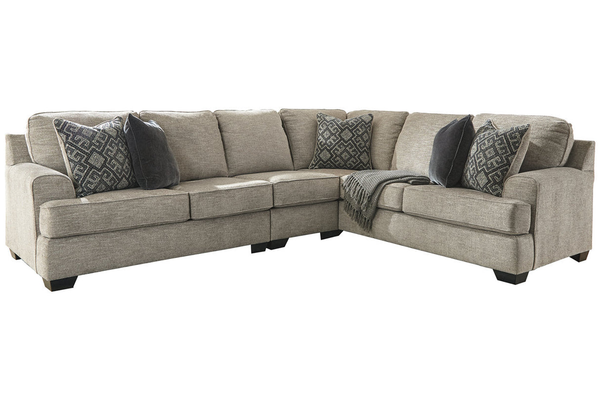 Bovarian Stone 3-Piece Sectional with Ottoman