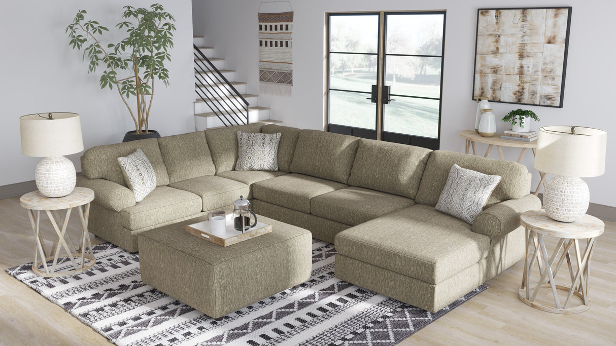 Hoylake Chocolate 3-Piece RAF Chaise Sectional