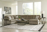 Hoylake Chocolate 3-Piece RAF Chaise Sectional